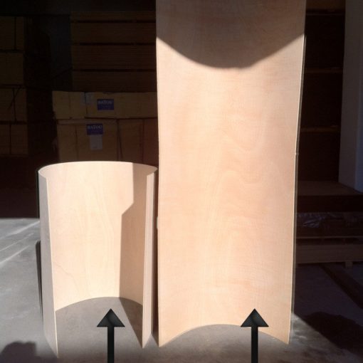 Kolay bükülebilir esnek kontrplak